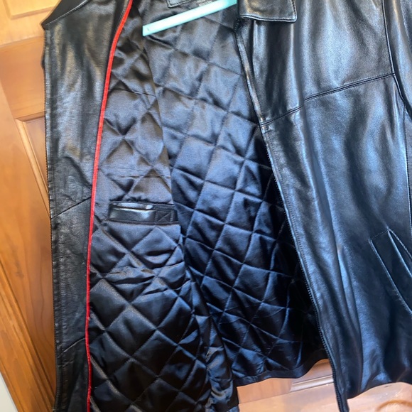 Nicole Miller New York Mens Black Leather Lined Zipper Jacket Size L - Picture 6 of 11